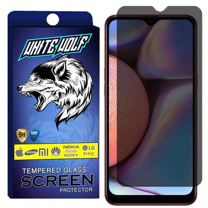 محافظ صفحه نمایش حریم شخصی وایت ولف مدل WGPS مناسب برای گوشی موبایل سامسونگ Galaxy A10s White Wolf WGP Privacy Screen Protector For Samsung Galaxy A10s